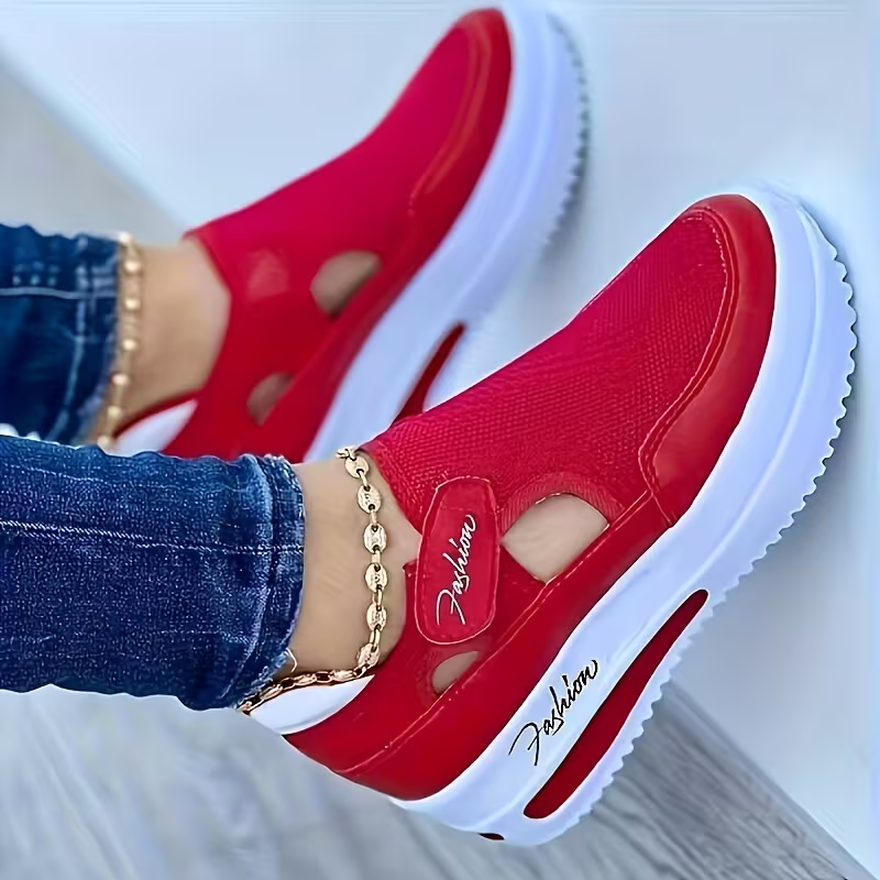 🔥 DERNIER JOUR : -80 % - 👟 Chaussures de marche orthopédiques confortables pour femme avec bride Velcro réglable