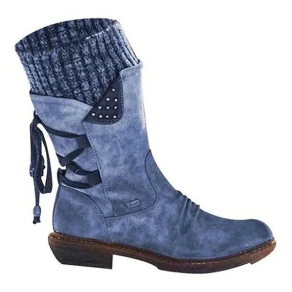 🔥 DERNIER JOUR – 80 % DE RÉDUCTION 🔥 Bottes d’hiver femme à soutien orthopédique, nœud & doublure chaude en laine