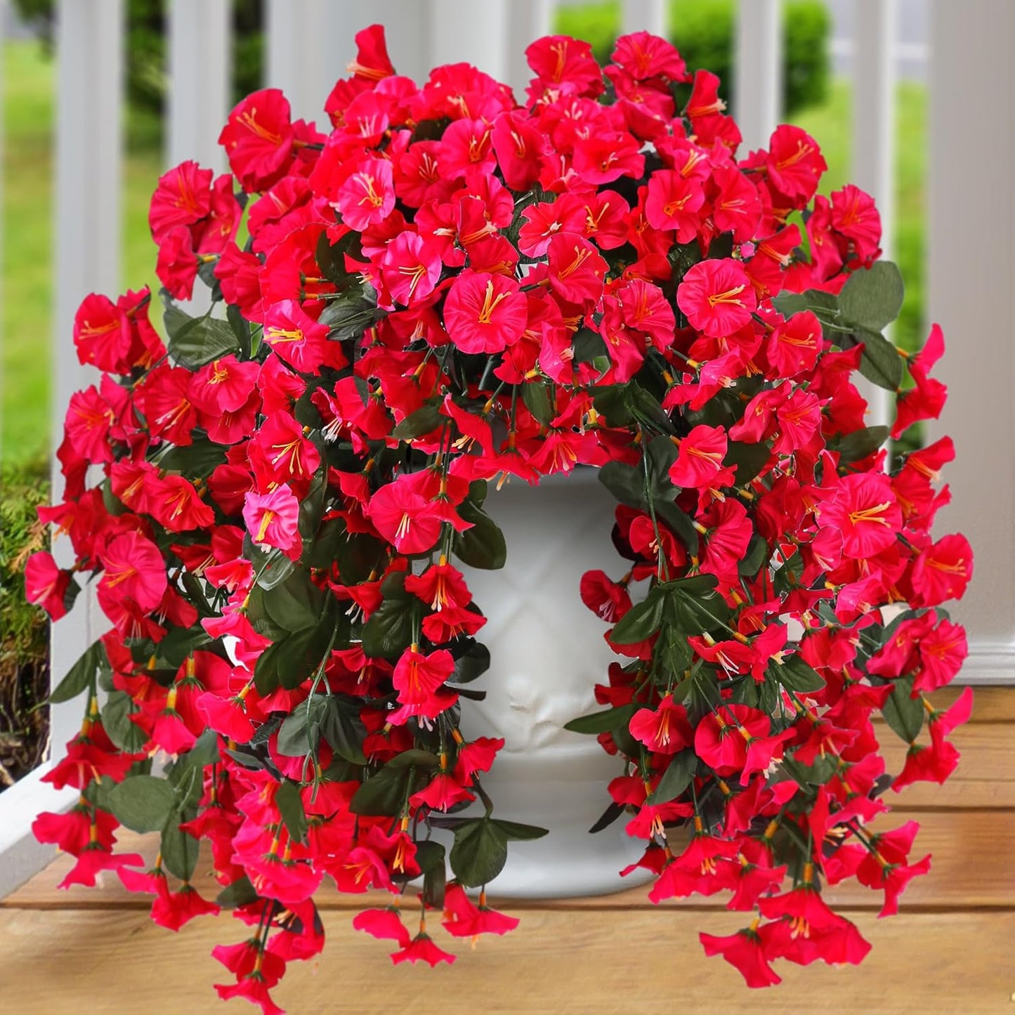 Im Angebot – Künstliche Hängeblumen – UV-beständig, wasserdicht, windfest