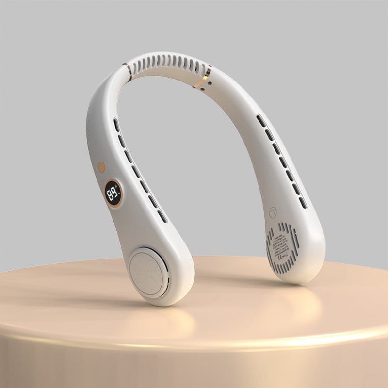🇫🇷Dernier jour – 15 % de réduction 🔥 🍃 Ventilateur de cou portable sans pales – Refroidissement silencieux à 360° pour l’été, les voyages et les activités en plein air