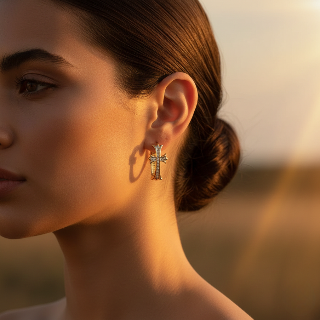 🔥LETZTER TAG SALE – 80 % RABATT🔥🍃💎𝐂𝐙𝐓𝐈𝐂𝐋𝐄® 💎 Kreuzring Luxus-Germanium-Ohrringe – Perfekte Kombination aus Stil und unvergleichlichem Preis!