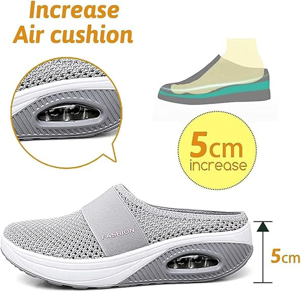 80% OFF-Diabetic Air-Cushion Slip-On Walking Shoes, Orthopedic Diabetic Slippers, with Arch-Support for Women