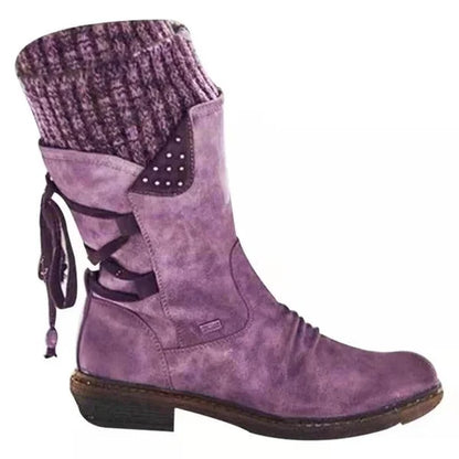 🔥 DERNIER JOUR – 80 % DE RÉDUCTION 🔥 Bottes d’hiver femme à soutien orthopédique, nœud & doublure chaude en laine