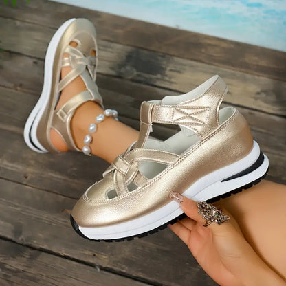 💖Kostenloser Versand-BQODQO® Damen-Sandalen mit weichem, verstellbarem Design – Klettverschluss & bequeme Passform für breite und schmale Füße