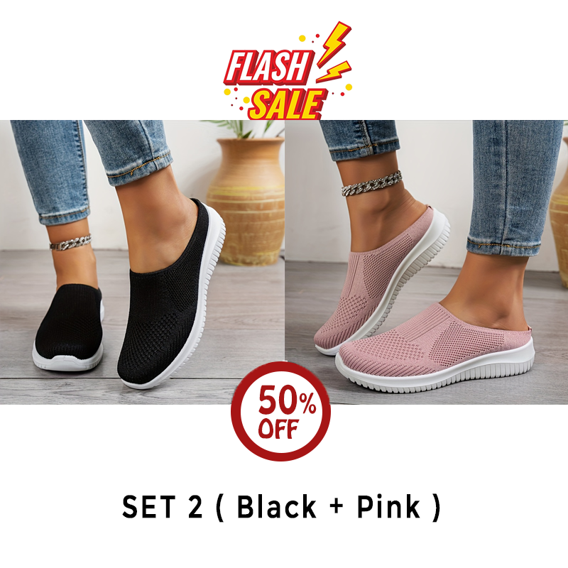 ⭐80 % RABATT – Diabetische Slip-On Walking-Schuhe mit Luftpolster, orthopädische diabetische Hausschuhe, mit Fußgewölbeunterstützung für Damen