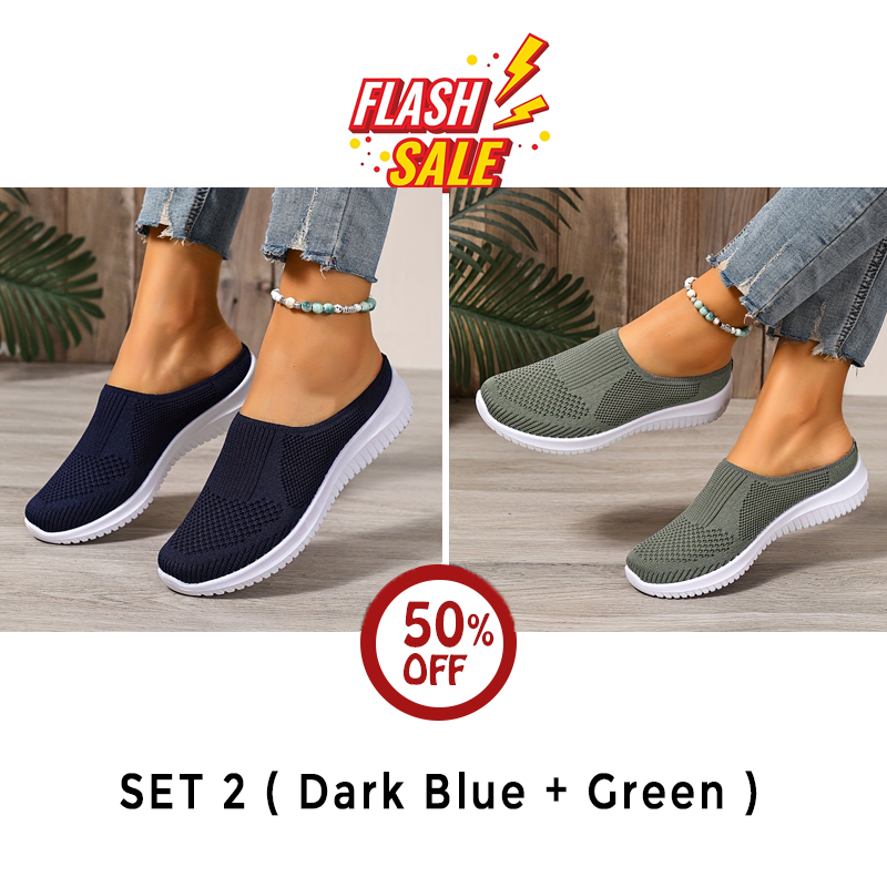 ⭐80 % RABATT – Diabetische Slip-On Walking-Schuhe mit Luftpolster, orthopädische diabetische Hausschuhe, mit Fußgewölbeunterstützung für Damen
