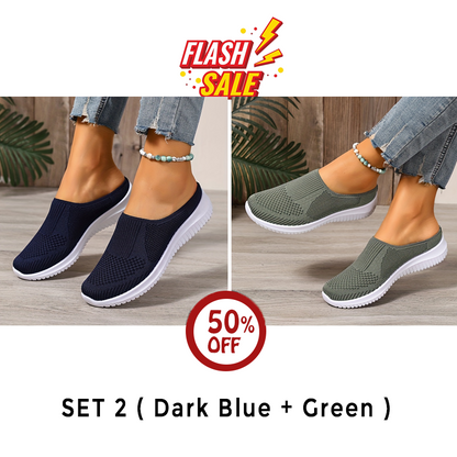 ⭐80 % RABATT – Diabetische Slip-On Walking-Schuhe mit Luftpolster, orthopädische diabetische Hausschuhe, mit Fußgewölbeunterstützung für Damen