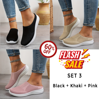 ⭐80 % RABATT – Diabetische Slip-On Walking-Schuhe mit Luftpolster, orthopädische diabetische Hausschuhe, mit Fußgewölbeunterstützung für Damen