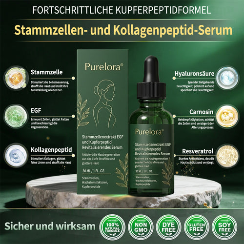 Purelora® Stammzellenextrakt EGF und Kupferpeptid Revitalisierendes Serum
